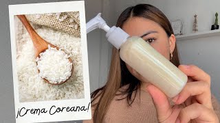 CREMA DE ARROZ COREANA PARA LA CARA  ACLARADORA Y ANTIARRUGAS  Denisse Uff [upl. by Gradey]