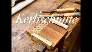 Kerbschnitte Grundlangen 👍 schnitzen lernen👨‍🔧Ornament schnitzen [upl. by Lud]