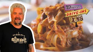 Guy Fieri Tries Lamb Tagliatelle  Diners DriveIns and Dives  Food Network [upl. by Laiceps21]