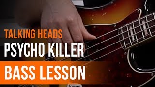 Talking Heads  Psycho Killer Full Song Tutorial for Bass [upl. by Suilienroc60]