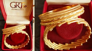 GRT Gold Bangles Designs  24K Gold Bangle Designs Chennai [upl. by Ajit]