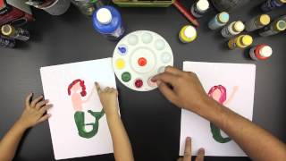 How To Finger Paint A Mermaid [upl. by Slein]