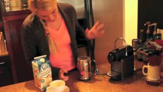 Nespresso Aeroccino Plus Frother Review Frothing Almond Milk [upl. by Fachan]