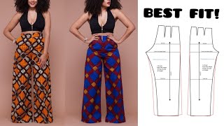 Best PALAZZO PANT Tutorial  How to CUT and SEW [upl. by Honey361]