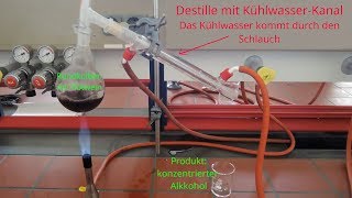 Chemieexperimente Destillation von Wein quotSchnapsbrennenquot [upl. by Enelyar]