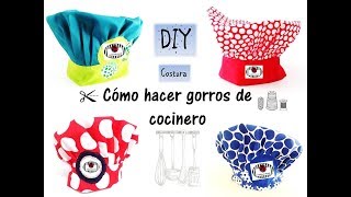 DIY Chefs hat Cómo hacer un GORRO de COCINERO y un DELANTAL [upl. by Loring123]