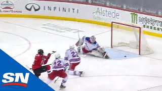 Nico Hischier Scores To Tie Game As Devils Claw Back From Three Goals Down [upl. by Eivlys]