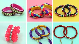 6 Fancy amp Beautiful Bangles Making at Home  DIY Bangles  Sonalis Creations [upl. by Aynekat]