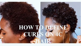 HOW TO DEFINE CURLS ON 4B4C NATURAL HAIR DETAILED [upl. by Sonnie]