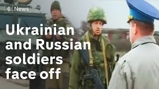 Ukrainian and Russian soldiers face off at Belbek  Channel 4 News [upl. by Niotna]