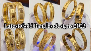 Latest Gold Bangles designs 2023  Gold kangan designs 2023  Glorious Jewelry [upl. by Masera]